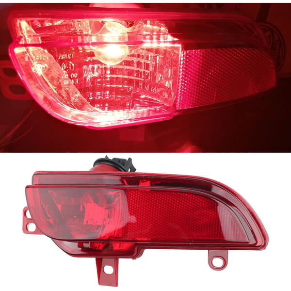 Left Rear Fog Light Unit 6350HA Red Shell Replacement for Peugeot 206+ 2009-2012