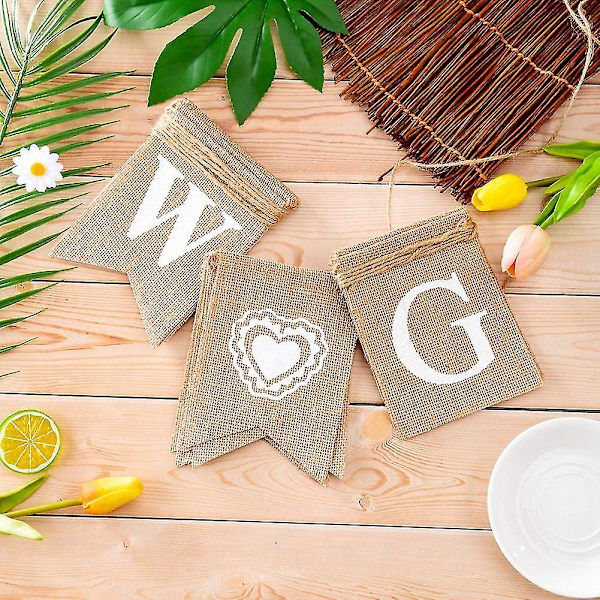 3-delad Välkommen Baby-banderoll Present Burlap-banderoll Baby Shower-banderoll Girlang Passar Baby Shower