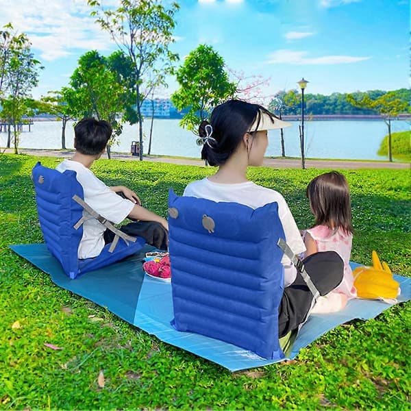 Portable Air Cushion Inflatable Camping Folding Outdoor Chairs Multi-angle Adjustable High-strength Support Camping Hiking Accessories