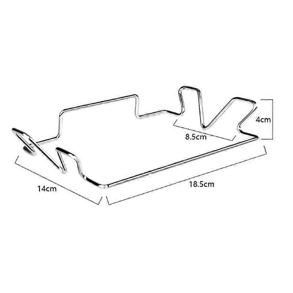 Väggmonterad papperskorgshållare utan borrning, rostfritt stål, silverfärg, 18,5*14*4cm