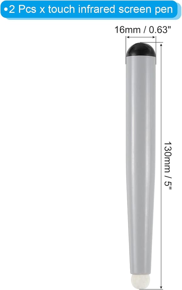 2 stk. infrarød touch screen pen Whiteboard optiske styluspenne til uddannelse elektroniske præsentationer, sort Light Blue M3
