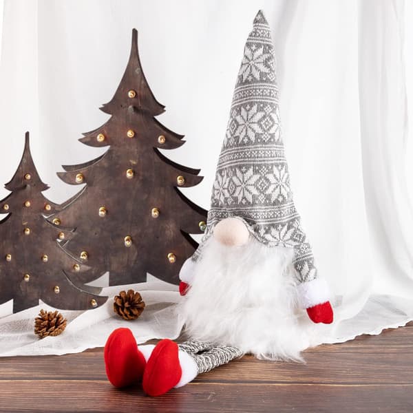 58 cm stjerne juletræspynt, stor nisse dværg plys jul
