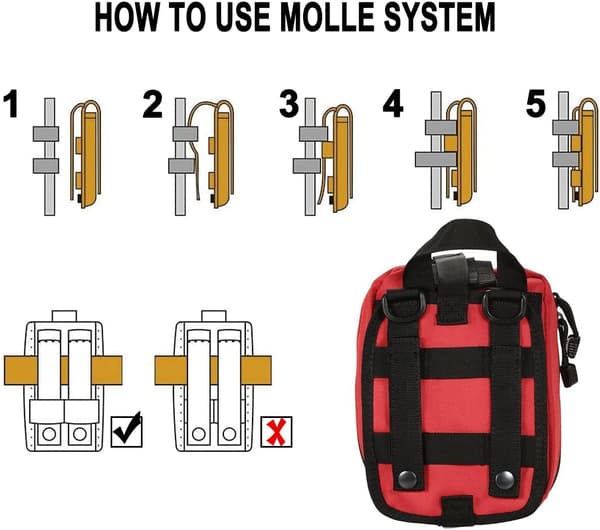 Militær akutmedicinsk taske, stor kapacitet til mænd, allround-blæser