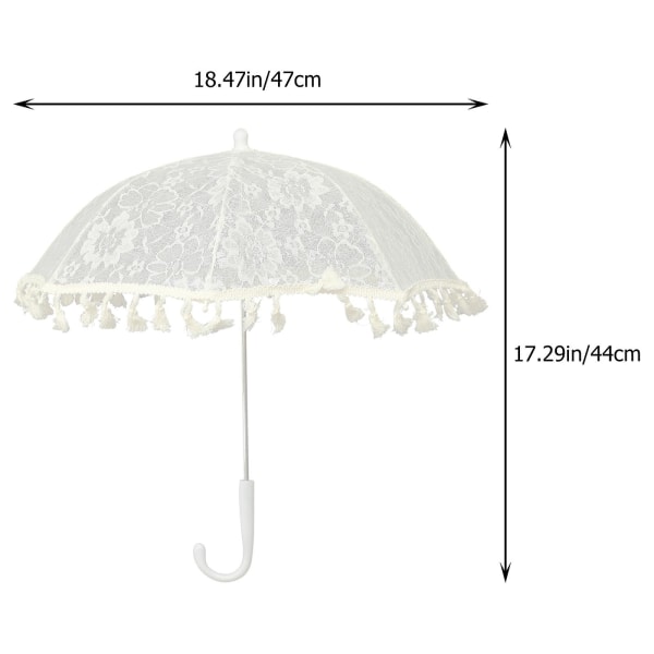 Håndholdt Parasol Brud Parasol Dans Spids Umbrellas Dekoration Bryllupstilbehør 47x47x44cm 47x47x44cm