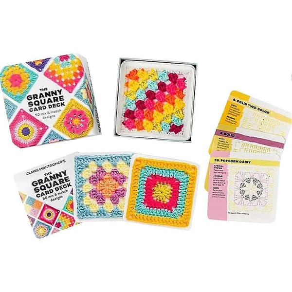 50 st Mixa & Matcha Design Granny Square Kortlekar, Stickningskit för Vuxna