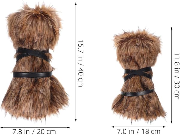 Cosplay Tilbehør Viking Middelalder med Bindestropper Benvarmere Polyesterfiber Kunstpels 2 Par til Mænd og Kvinder Egnet Kaffe