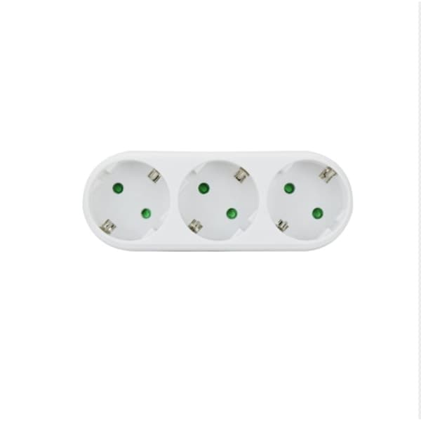3-vejs stikdåseadapter, 3-vejs multistik til væg eller skrivebord