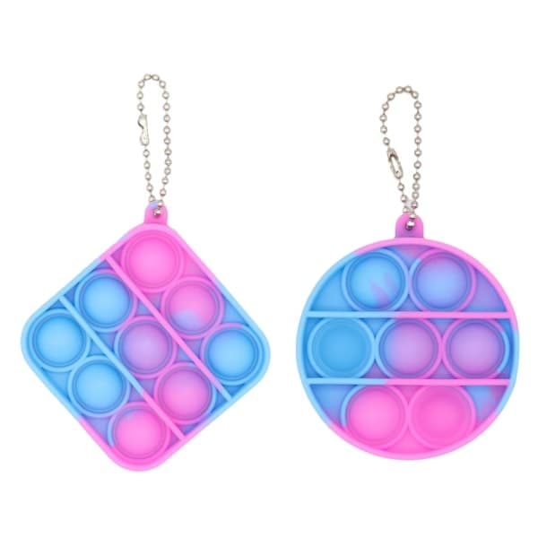 Mini Pop Legetøj, Nøglering Pop Bubble Popping Sensorisk Legetøj, til Børn og Voksne (2 stk)