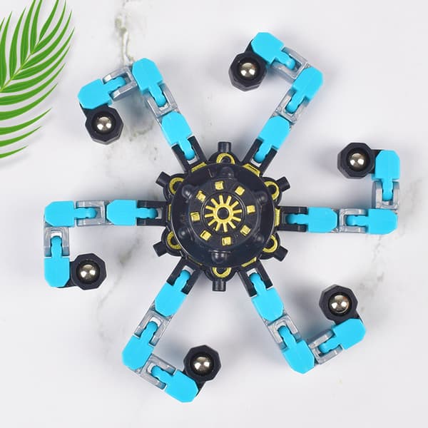 Transformerende Fidget Spinner Legetøj – Mekanisk Robot Stressaflastende Legetøj*【blå】* 【blue】 【blue】