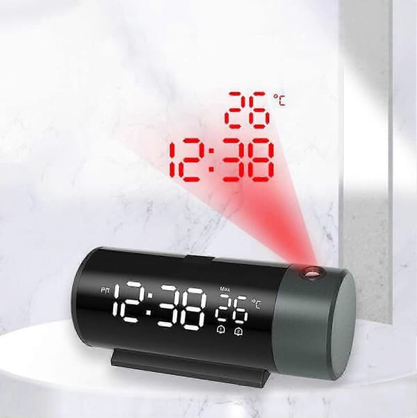 Projisointiherätyskello USB-lataus Elektroninen kello Herätyskello Aika Lämpötila Projisointi