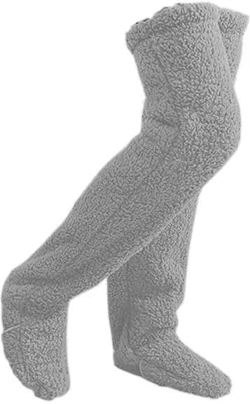 Snuggs Hyggelige Strømper Lårhøje Knæhøje Bløde Poter Høje Strømper lysegrå light gray