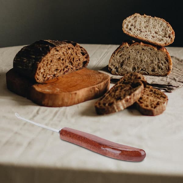 Brød Lame Cutter Dejskæreværktøj 304 Rustfrit Stål Træhåndtag Præcis