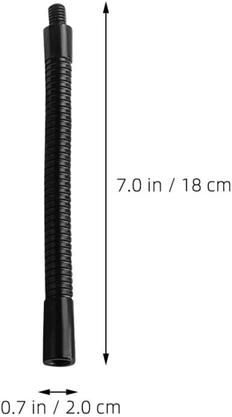2 stk. mikrofonforlænger svanehals fleksibel slange legering justerbar mikrofonstativadapter klassisk sort design