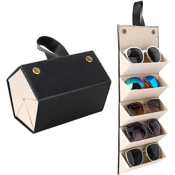 Sunglasses Organizer Travel Glasses Case, Multi-Compartment Glasses Storage Box