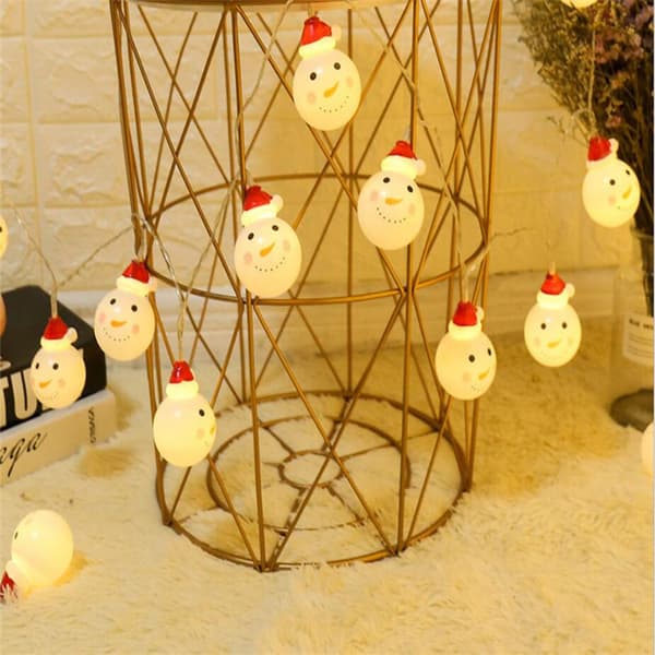 LED-ljuskedja - snögubbar - 20 huvuden
