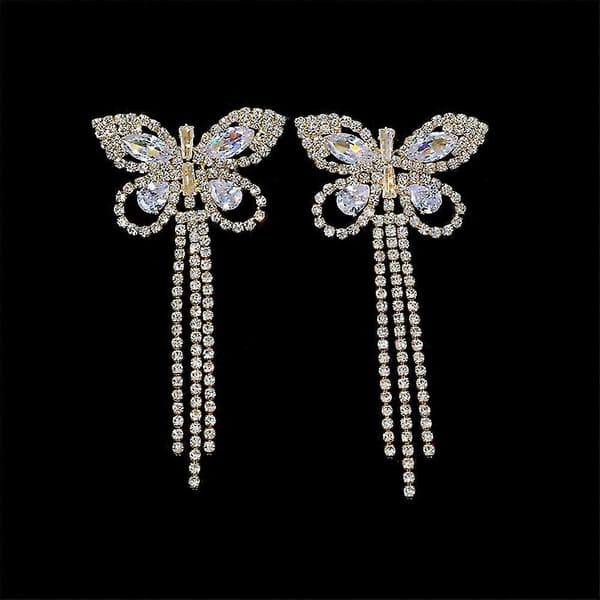 1 par sommerfuglformede brystvortedeksler bling runde hengende brystbeskyttere for kvinner