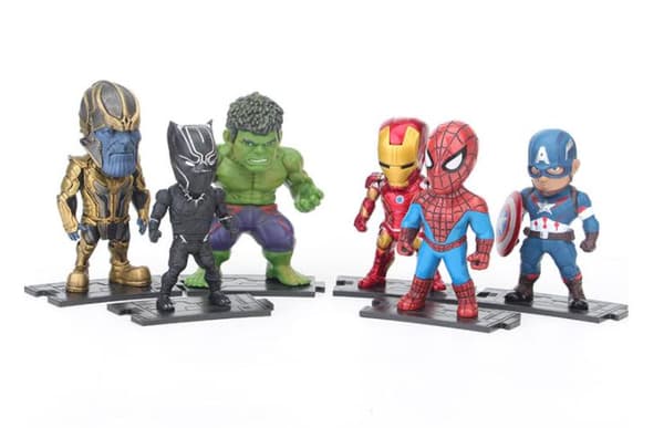 6-pak Marvel Avengers Heltefigurer 7-8 CM