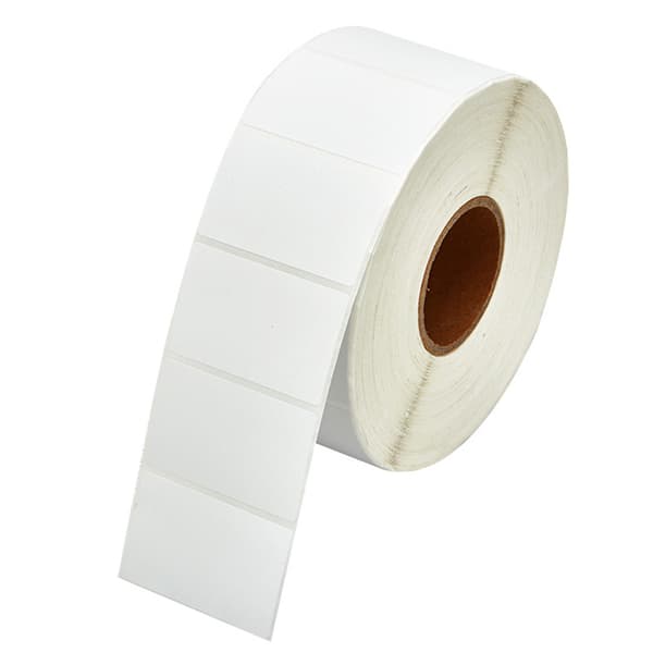 1500 ruller 50x30mm tomme hvite klistremerker vanntette remo