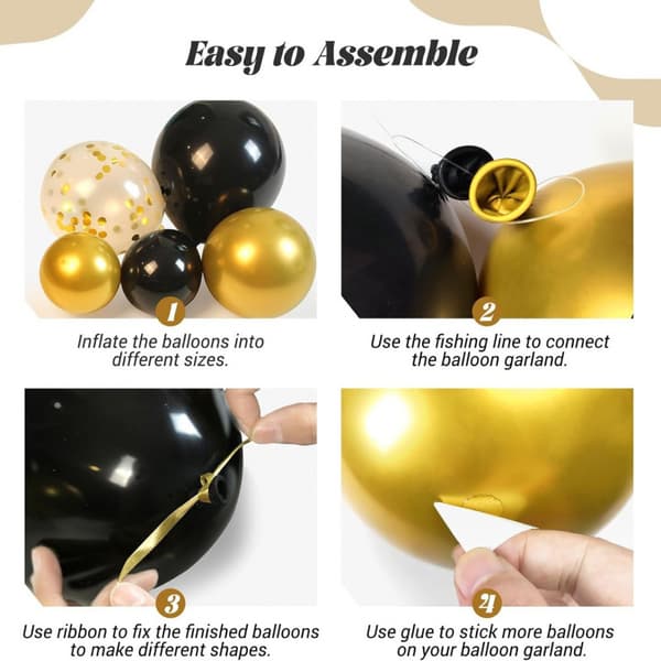 Ballongbue Girlander Kit, Festdekorasjon Ballongsett for Bursdag og Arrangement, Hjemmebruk Utgave 2 2