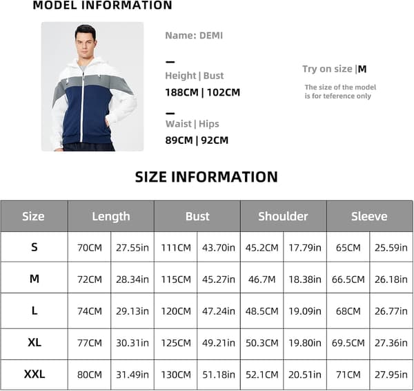 Fleece hettegenser for menn, uformell hettegenser med kontrastfarge og kengurulomme Hvit S White S