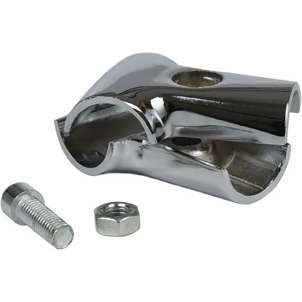 1 st anslutningsfog i aluminiumlegering, fästdelar, silver, innerdiameter 25 mm för runda rör, ställningar, displayställ, torkställ