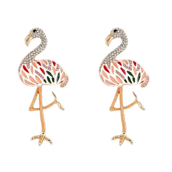 3 stk Flamingo-formet Brosje Mote Alloy Brosje Utsøkt Merke Kreativ Brosje Nål Festtilbehør F 2pcs 7.5X3.1CM