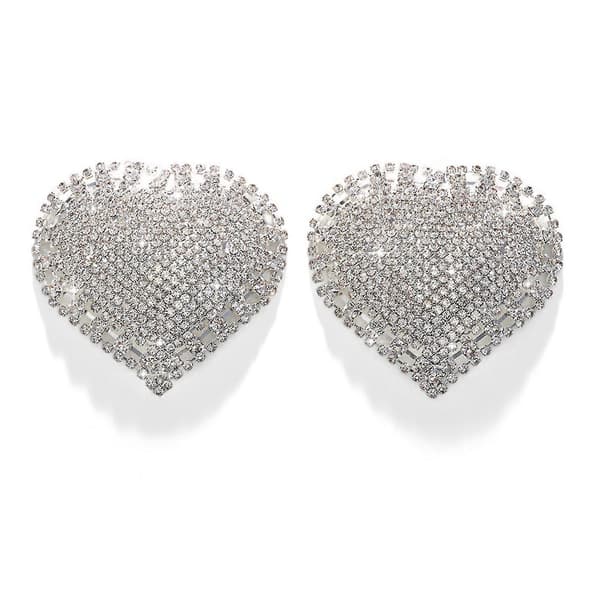 1 par sommerfuglformede brystvortedeksler bling runde hengende brystbeskyttere for kvinner