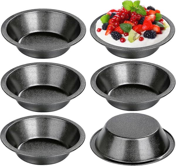 Individuelle tærteforme Runde Mini Tærteforme Non-Stick Belægning Quiche Bageforme