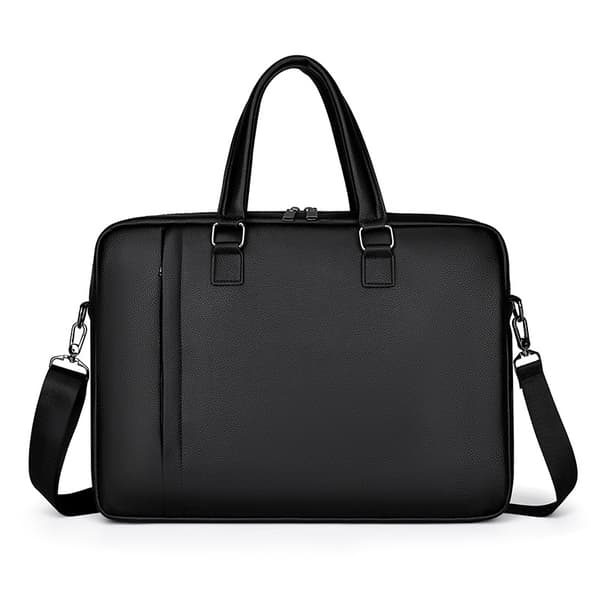 Forretningsmappe Stor kapacitet Crossbody taske Computertaske (Sort)