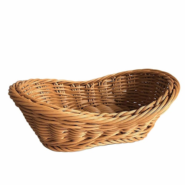 Brödkorg, bordsvävd förvaringskorg, servering av mat, frukt och grönsaker, serveringskorg för restaurang (1 st)