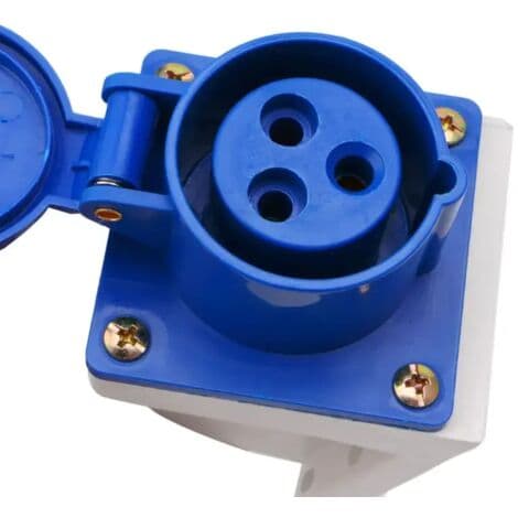 IP44 Waterproof Industrial Socket 16A 220-250V – 3-Pin 2P+E – For RVs and Power Tools – Surface Mounted