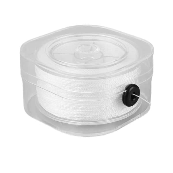 Bead Cord 0.8mm, Durable Thread, Beading Wire, White, 70 Meters/Roll, for Jewelry Bracelets, Beading Thread