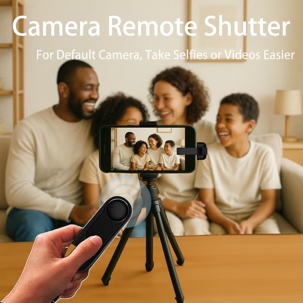 RF Remote Control for Kindle Paperwhite, Oasis, Kobo eReaders & Tablets, Camera Shutter & Video Function, Compatible with iPhone, iPad, Android