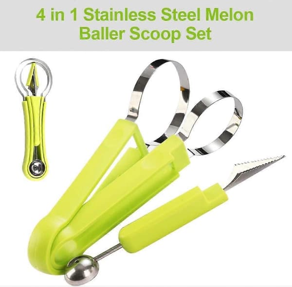 Fruit Carving Spoon Peeling Tool Kit, Watermelon Ball Spoon, Portable Gadget for Camping, Kitchen Home