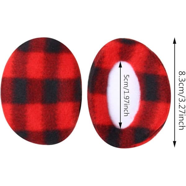 6 par ørevarmere, stropløse fleece-ørevarmere, vinterørevarmere