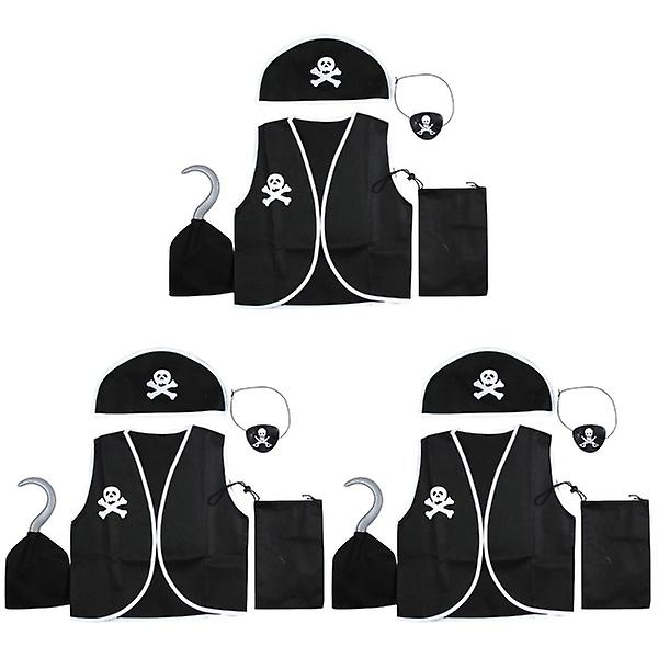 15 st Piratdräkter Seas Buccaneer Dräkt Halloween Party Dekoration Leksak Barn Låtsas Lek Pira 15 pcs