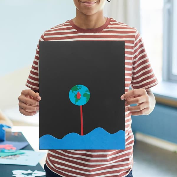 Sort A4 Kartonpapir 180Gsm Tykt Sort Papir 50 Ark til Kunst Maleri Tegning Lykønskningskort