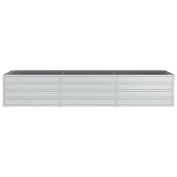 vidaXL Dyrkekasse Galvanisert Stål 240x80x45 cm Sølv silver Silver