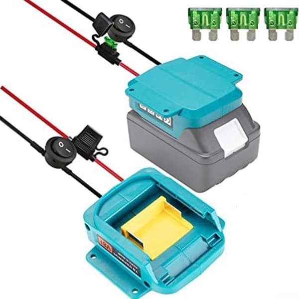 Säkring och utrustad batterifästeanslutningsbasstativ, (B) - Strömbrytare för 18V BL1830/BL1840/BL1850/BL1860 Kompatibel B