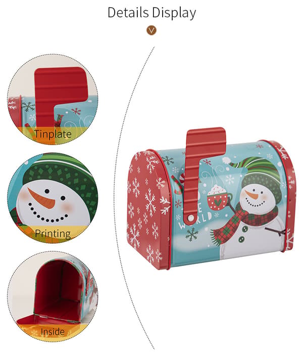 Juldekorationer Brevlåda Plåtask Presentförpackning Godisask Ornament - Stil B