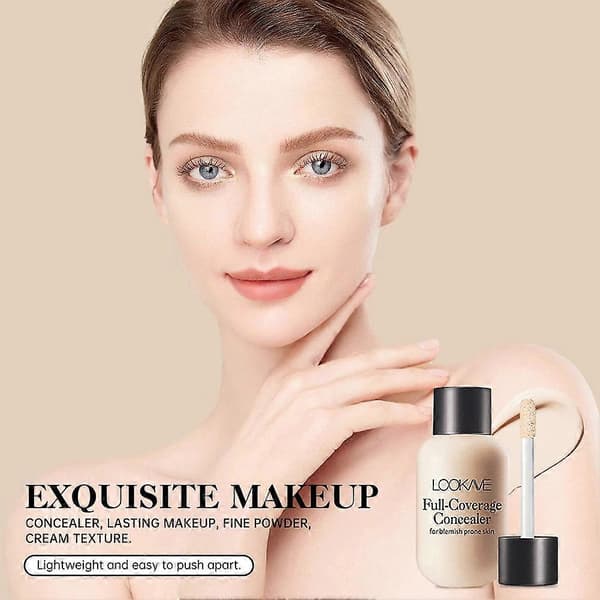 Fuld dækning flydende concealer creme makeup 12ML ansigtsfoundation vandtæt lys Light