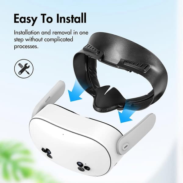 3-in-1 Replacement Mask for Meta Quest 3S Soft PU Pad + Face Interface + Silicone Nose Pad VR Head