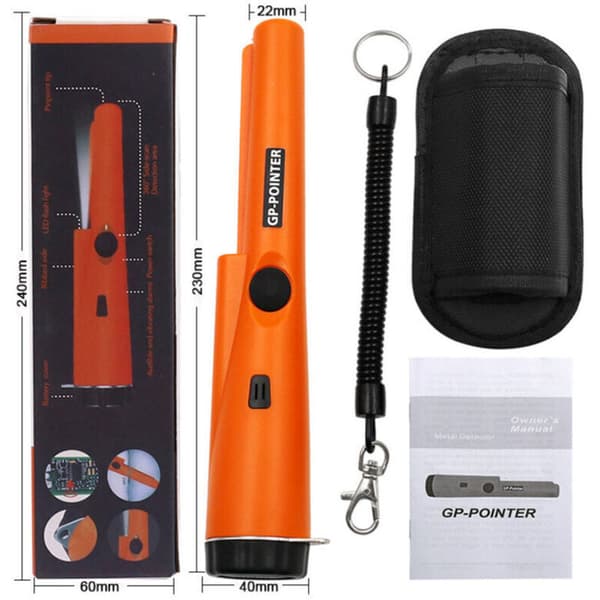 IP66 Waterproof Pinpointer Metal Detector – DSP Voice Chip for Precise Detection – Vibration and Audio Alarm – Accessories Included