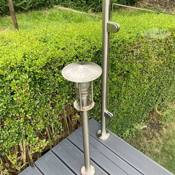 Glasbeslag til trapper, 5-8 mm glasbeslag, 304 rustfrit stål glas C