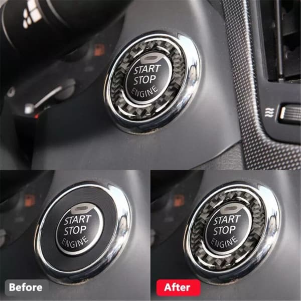 Startknap Ring Cover On/Off Panel Til Q50 Q60 13-19 Fiber Bil Interiør Tilbehør