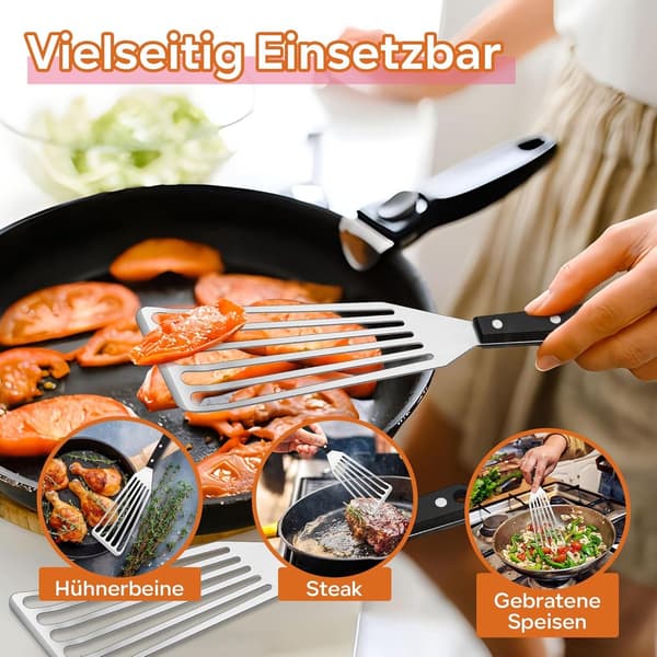 2-pack - Spatel - Rostfritt - Stål - Hållbar - Grillspatel - Redskap - Köksredskap - Skrapa