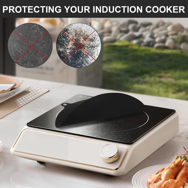 Induction Cooktop Protector Mats, Set of 8, Non-Slip, Scratch-Resistant, Round 22 cm, Kitchen Baking Accessories