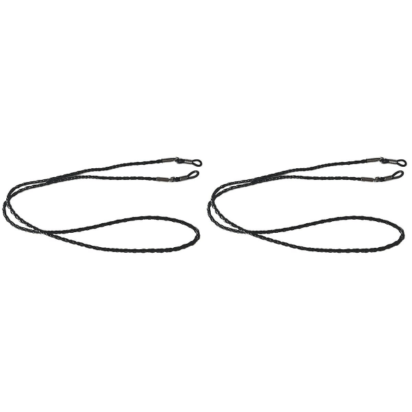 2 stk Brilleholder Remmestropp Lær Brille Snord Holder Kjede Halskjede Brille Snord Lanyard 2pcs