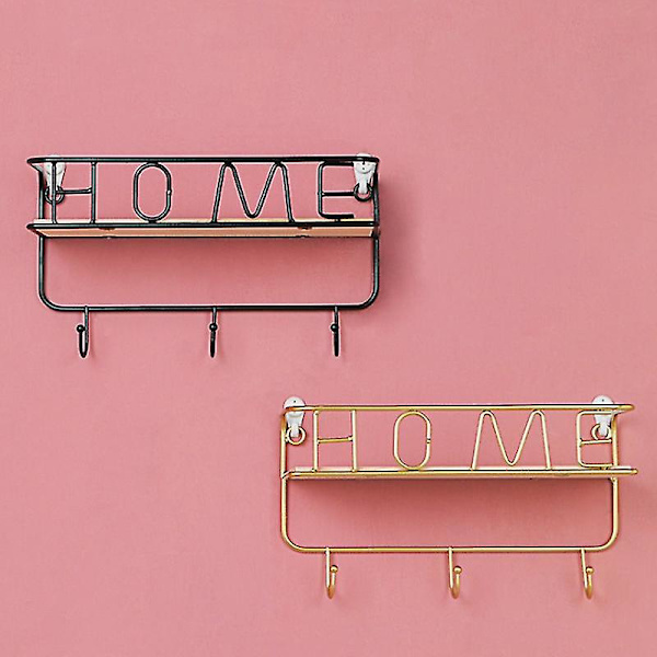 Nordisk minimalistisk smidesjärn vägg hylla, A