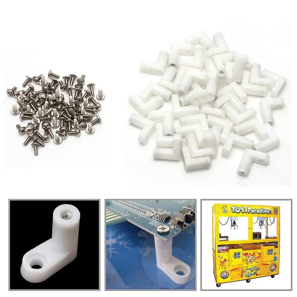 L-formede arkade-PCB-monteringsføtter med skruer for arkademaskin J